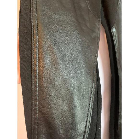 PLTKS the world is ours Men's Size 30/33 Black Skinny Jean Faux Leather Insert - Picture 3 of 8